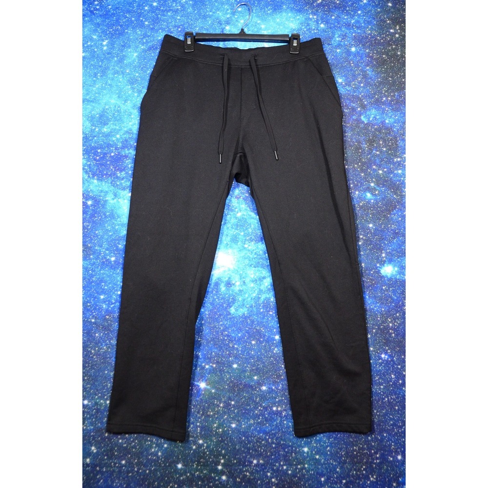 Lululemon Sweatpants Mens Large Black Drawstring Zip Pocket Tapered Athletic